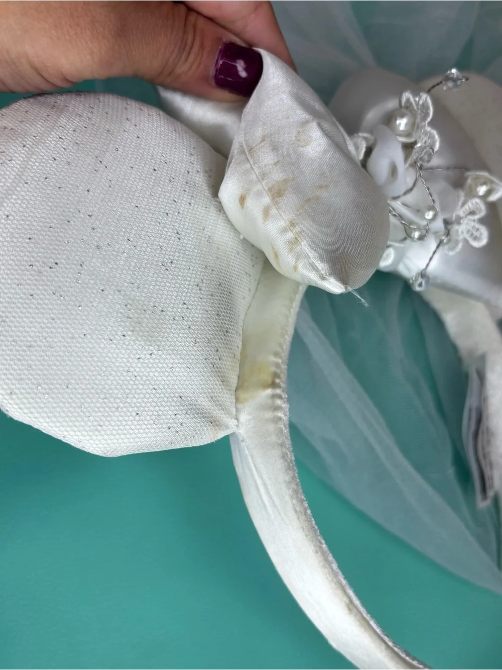 Disney Parks Minnie‎ Mouse Vintage Bride Ears